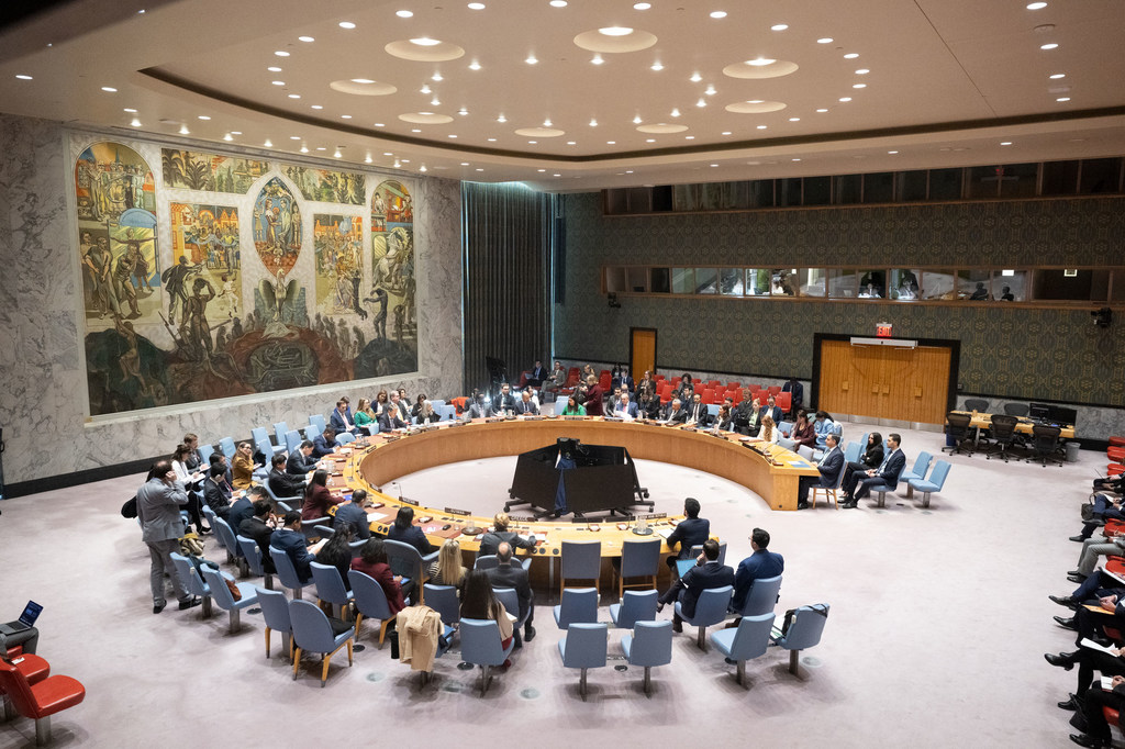 Salle du Conseil de sécurité de l'ONU, à New York.